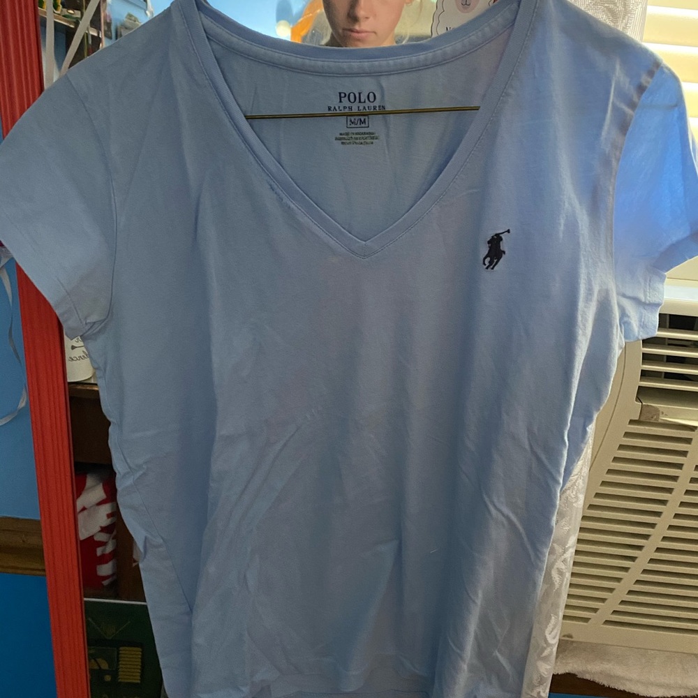 Blue polo tee